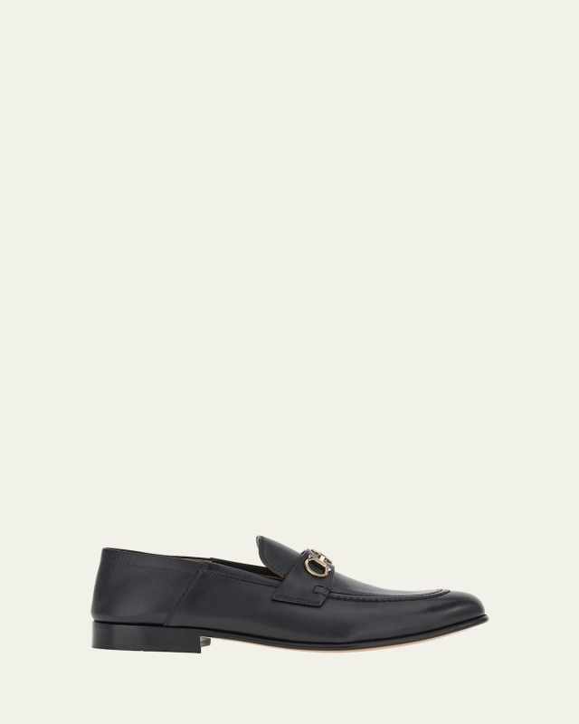 Ottone Leather Slide Bit Loafers